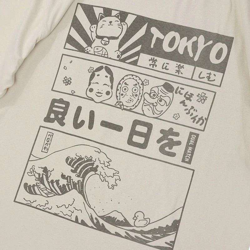T-shirt with Japanese Pattern 'Dento' - Image 4