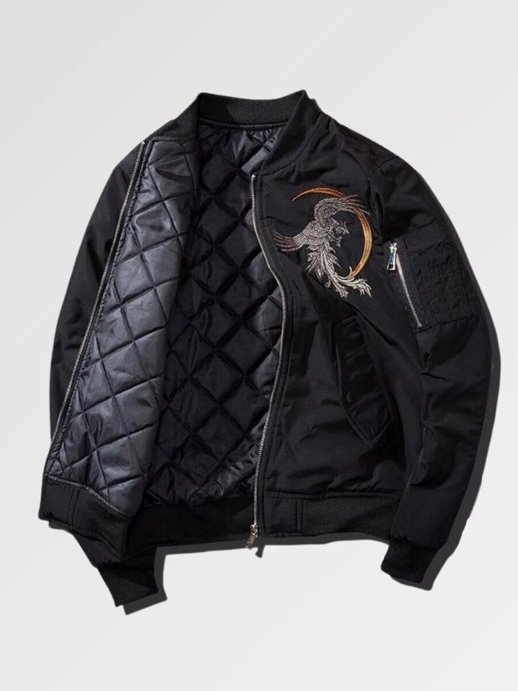 Traditional Japanese Embroidered Bomber 'Tottori' - Image 3