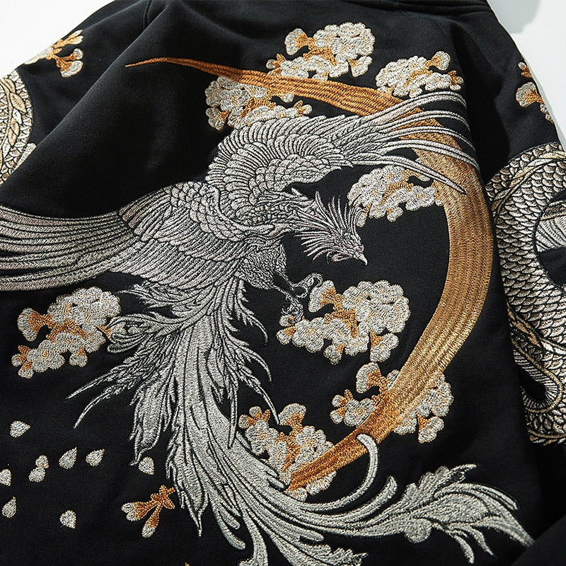 Traditional Japanese Embroidered Hoodie 'Tsukaimasu' - Image 3