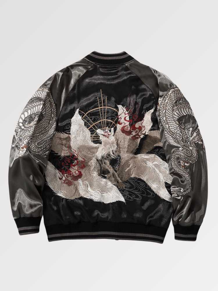 Traditional Japanese Sukajan Fox Design 'Kitsune' - Image 2