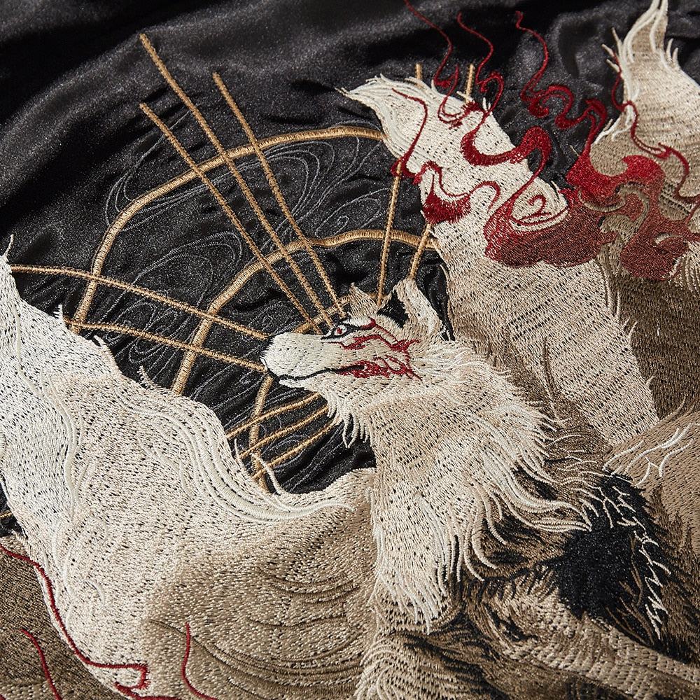Traditional Japanese Sukajan Fox Design 'Kitsune' - Image 5