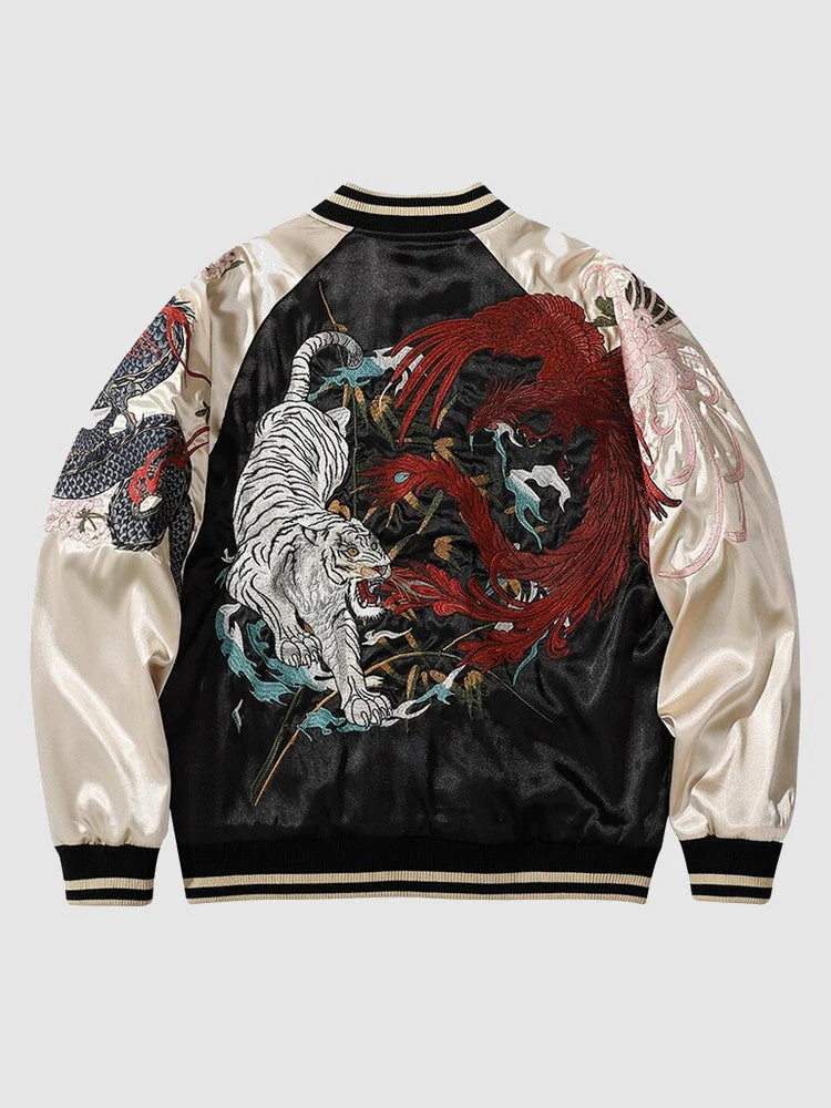 Traditional Japanese Sukajan Jacket 'Aka' - Image 2