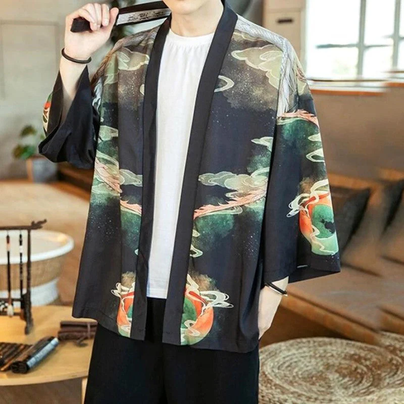 Traditional Mens Kimono Jacket 'Ateez' - Image 2