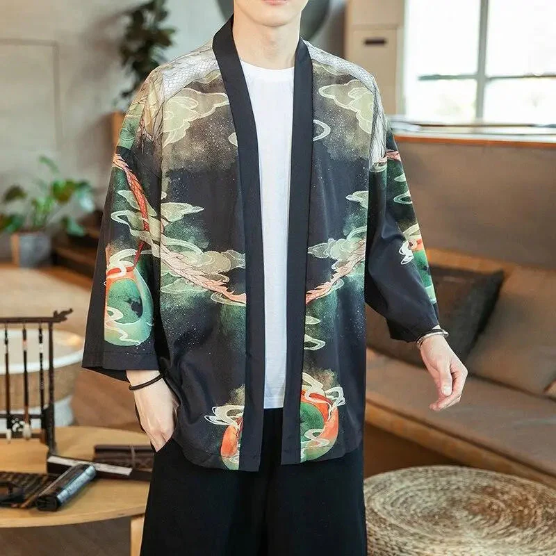 Traditional Mens Kimono Jacket 'Ateez' - Image 3