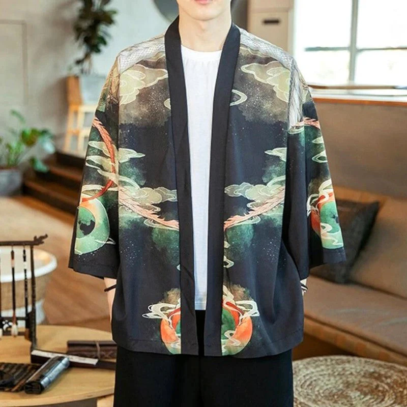 Traditional Mens Kimono Jacket 'Ateez' - Image 4