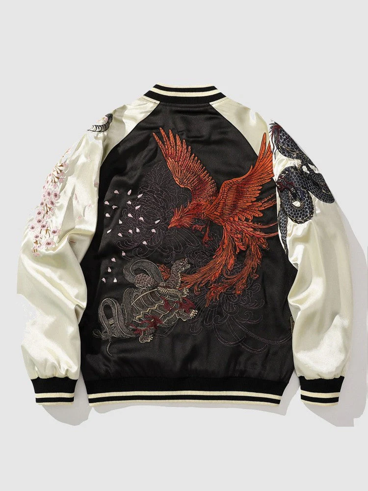 Traditional Sukajan Jacket Phoenix Pattern 'Tori' - Image 2