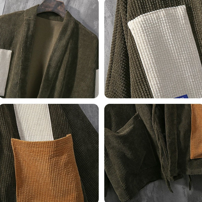 Velvet Kimono Jacket 'Gurinkaki' - Image 3