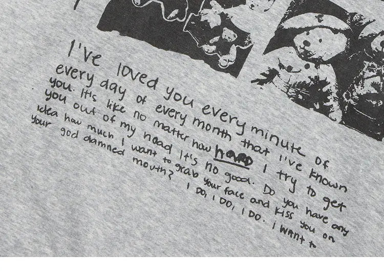 Vintage Japanese Hoodie 'Love With You' - Image 6