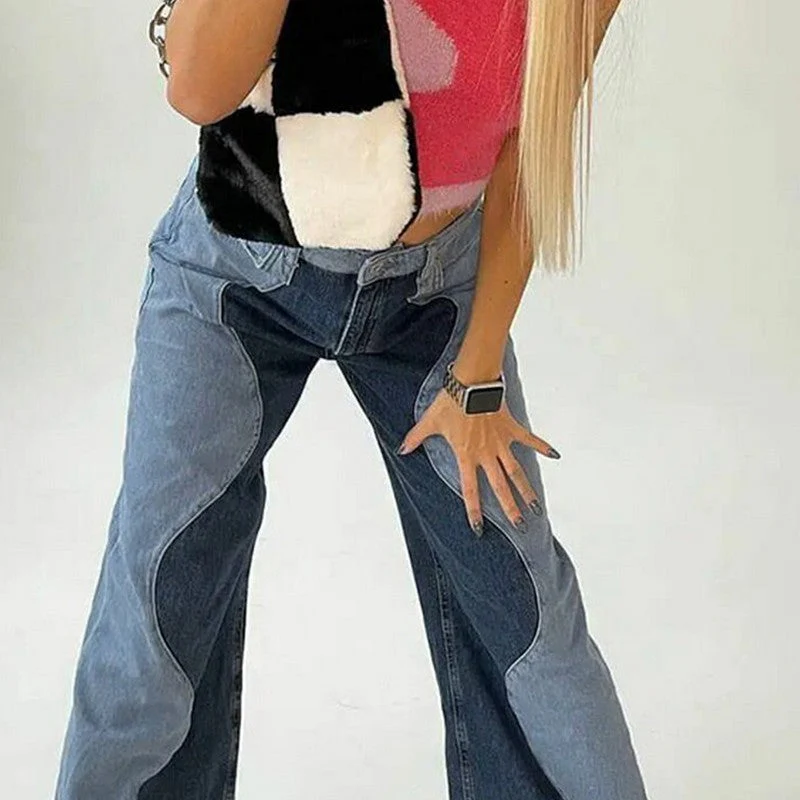 Women's Blue Jeans Wave Pattern 'Sendai' - Image 3