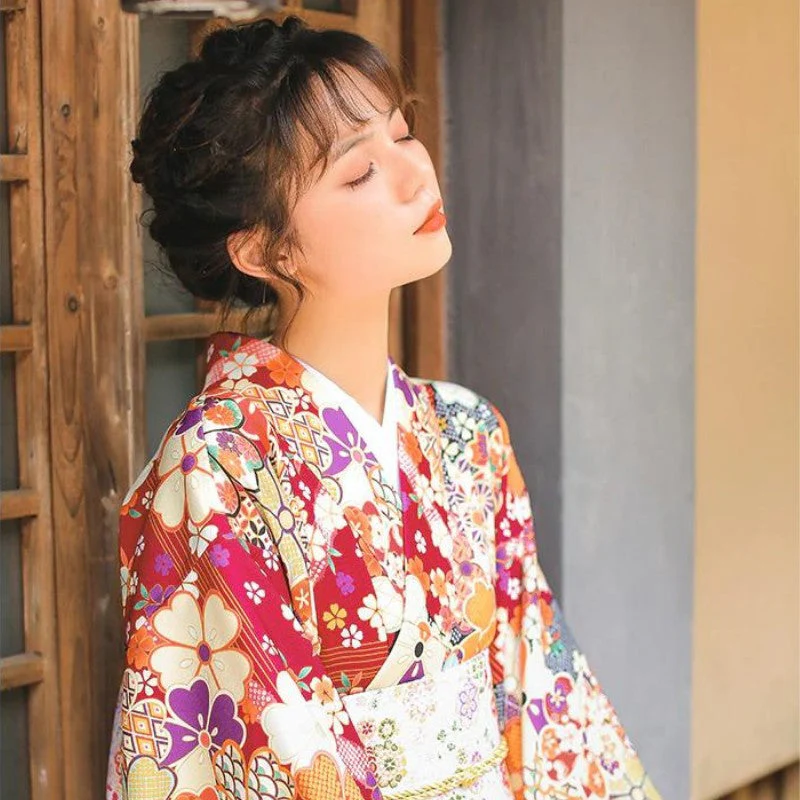 Women's Japanese Floral Kimono 'Nomi' - Image 6
