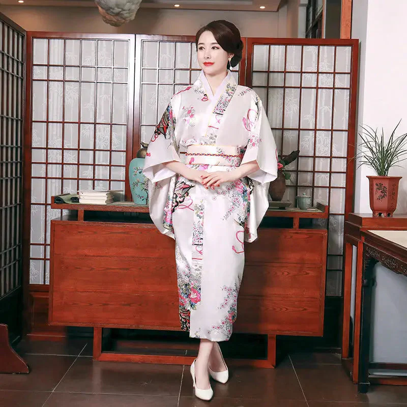 Women's Japanese Silk Kimono 'Shirouma' - Image 3