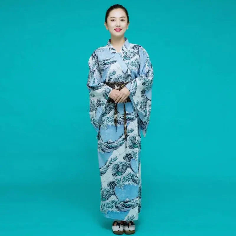 Women's Kanagawa Wave Kimono 'Ninohe' - Image 3