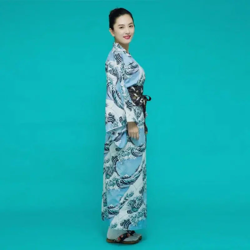 Women's Kanagawa Wave Kimono 'Ninohe' - Image 4