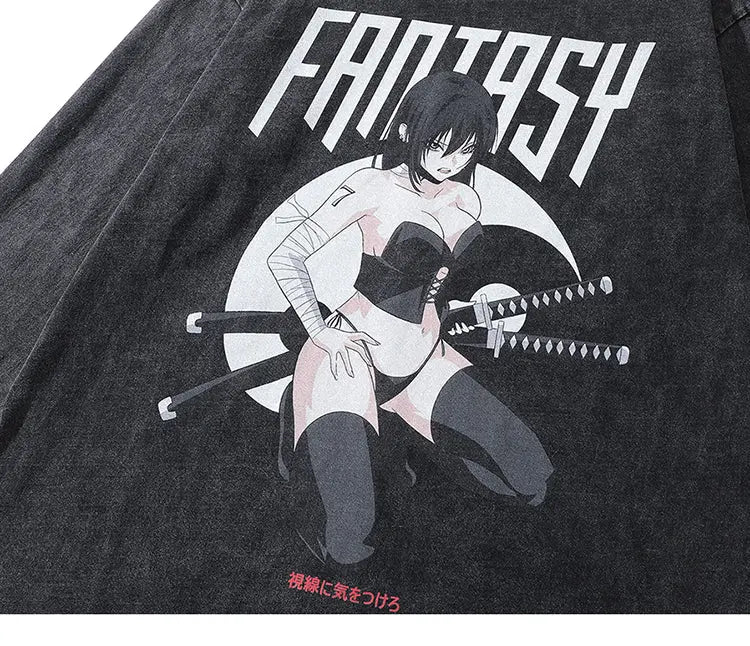 Women's Long Sleeve T-Shirt Katana Pattern 'Ken' - Image 3