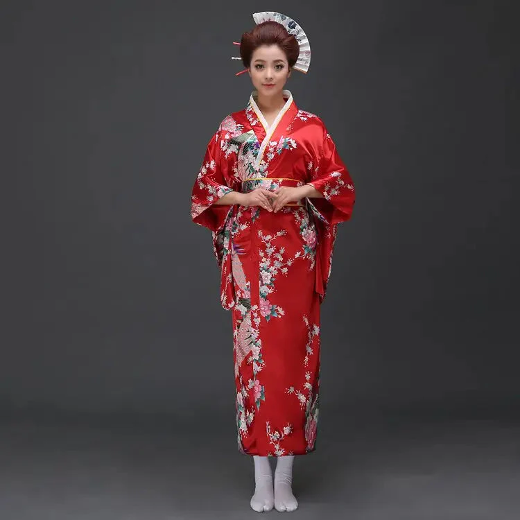 Women's Silk Japanese Kimono 'Kisokoma' - Image 11