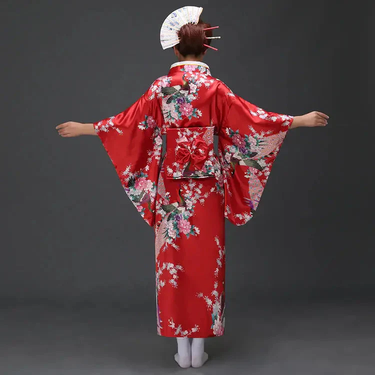 Women's Silk Japanese Kimono 'Kisokoma' - Image 12