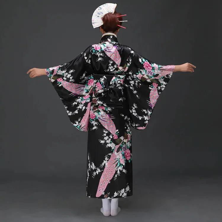 Women's Silk Japanese Kimono 'Kisokoma' - Image 2
