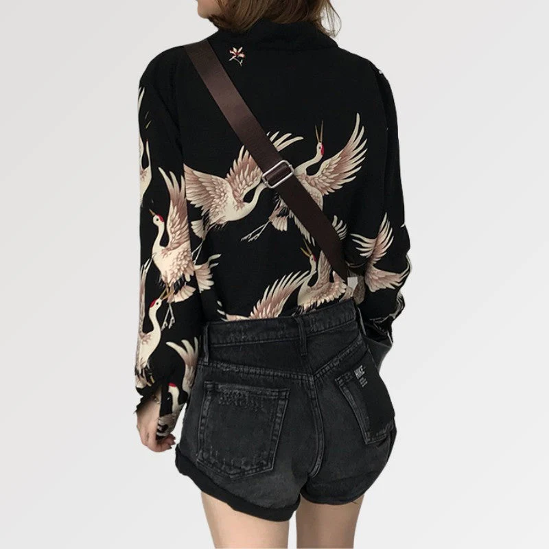Women's Traditional Japanese Blouse 'Awaji' - Image 3