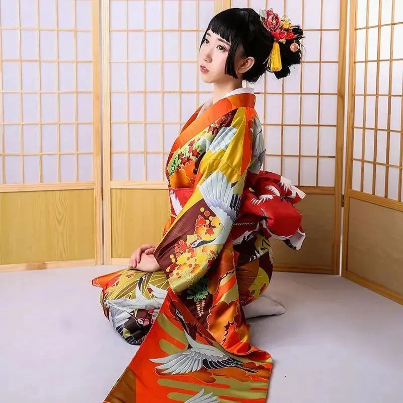 Women's Traditional Japanese Furisode 'Chikusei' - Image 3