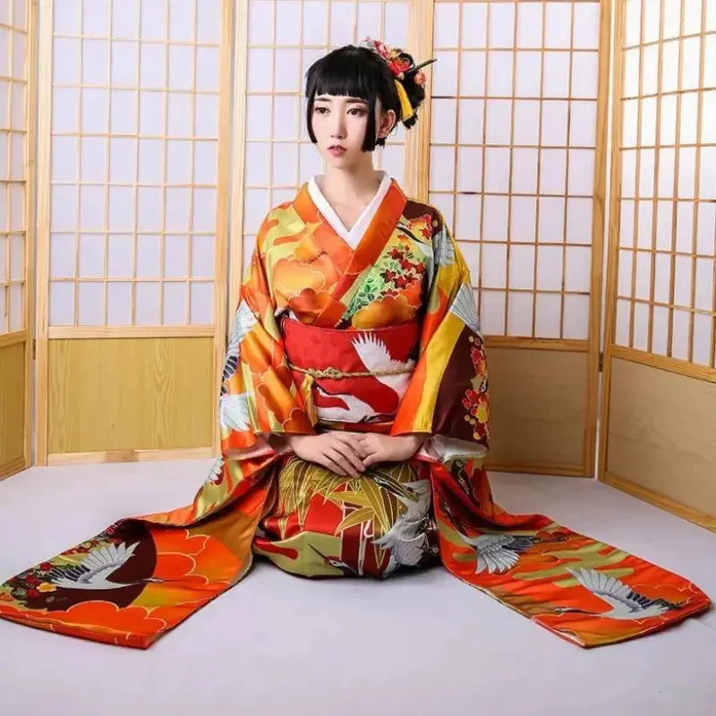 Women's Traditional Japanese Furisode 'Chikusei' - Image 4