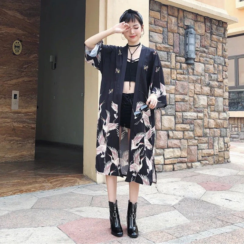 Women's Traditional Long Kimono 'Naoshima' - Image 2
