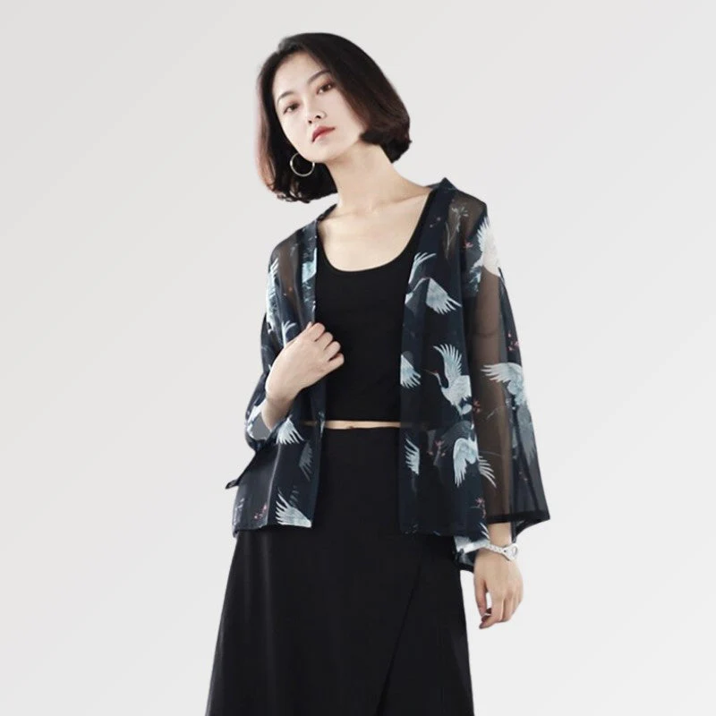 Women's Transparent Kimono Jacket 'Amakusa' - Image 2