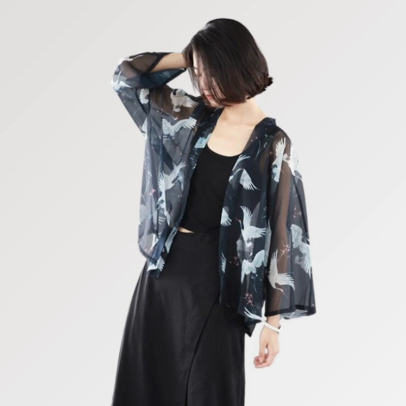 Women's Transparent Kimono Jacket 'Amakusa' - Image 3