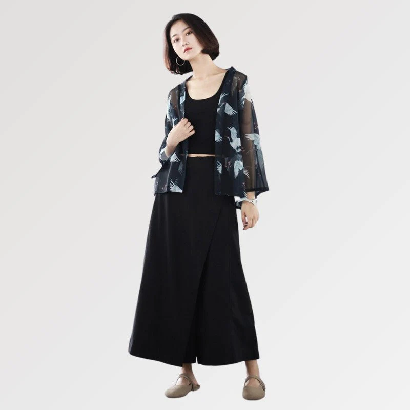 Women's Transparent Kimono Jacket 'Amakusa' - Image 4