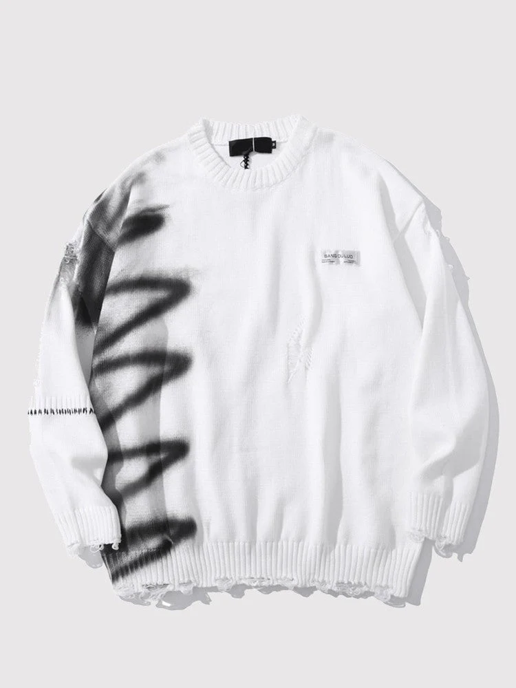 Worn Effect Sweater 'Binteji' - Image 2